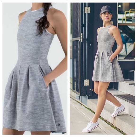 lululemon athletica Dresses & Skirts - RARE Here to there dress silver spoon Lululemon